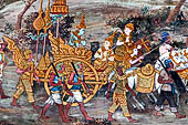 Detail from a mural painting with a 'Ramakien' motif - Thai version of the Indian Ramayana - from the temple complex of the Emerald Buddha, Bangkok (late 18th century) 